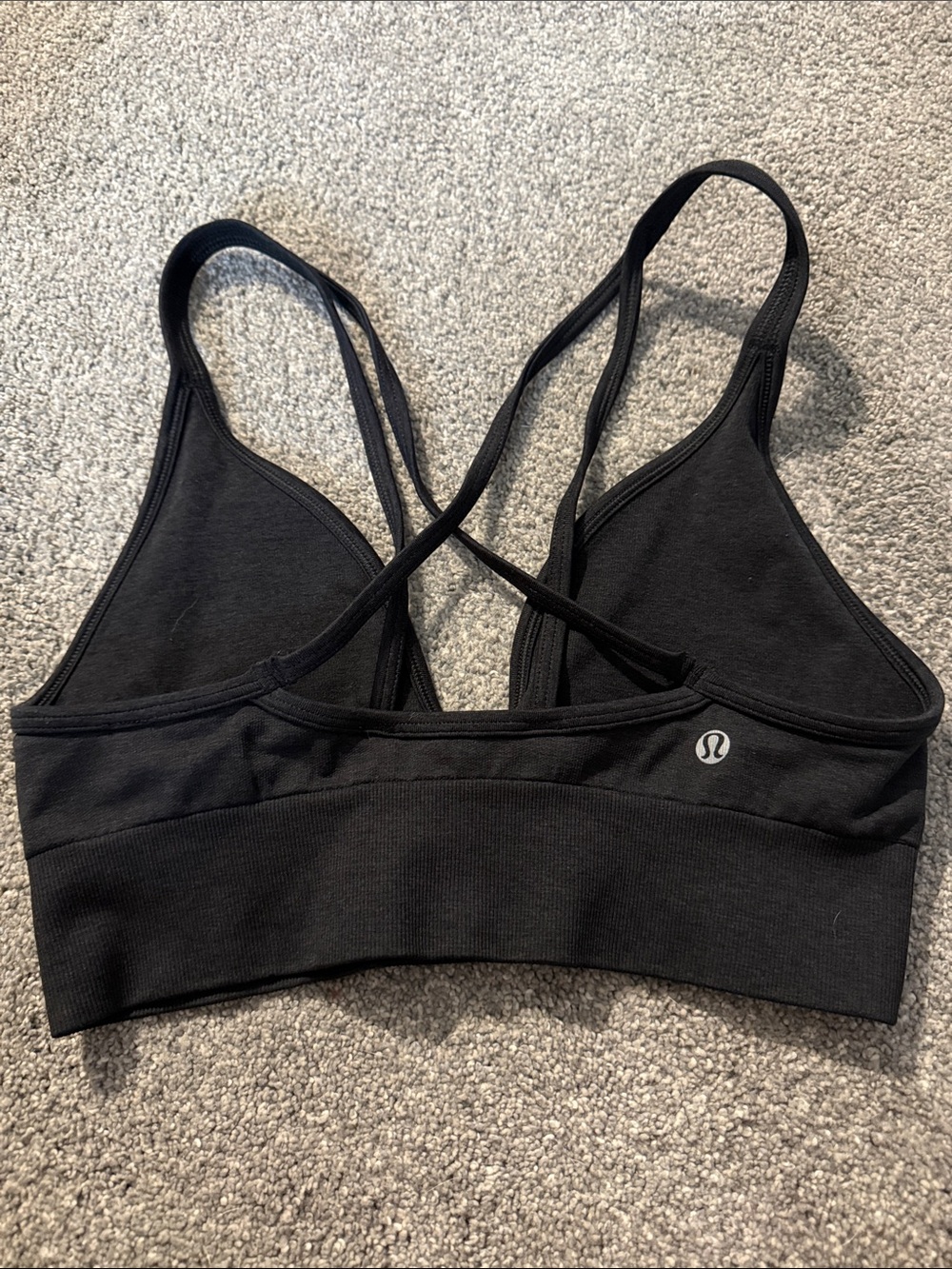Lululemon Seamless Black Strappy Bralette